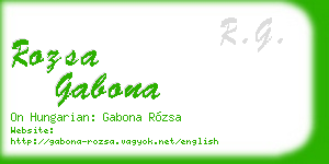 rozsa gabona business card
