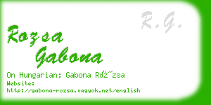 rozsa gabona business card